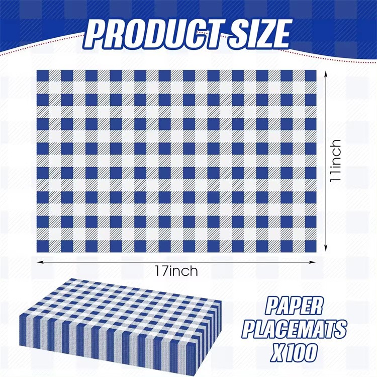 Placemats Checkered Picnic Theme Placemats