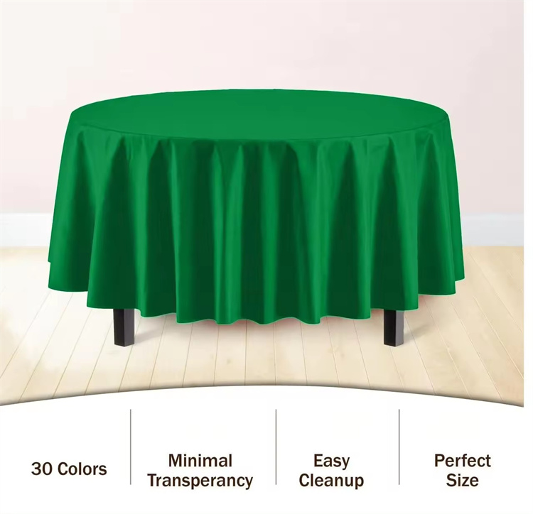 Waterproof Round Plastic Table Cover