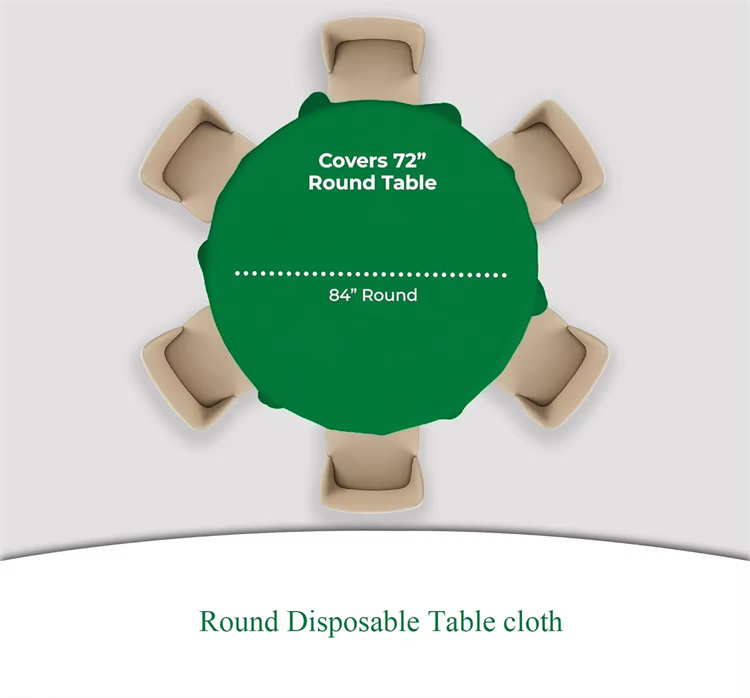 Waterproof Round Plastic Table Cover
