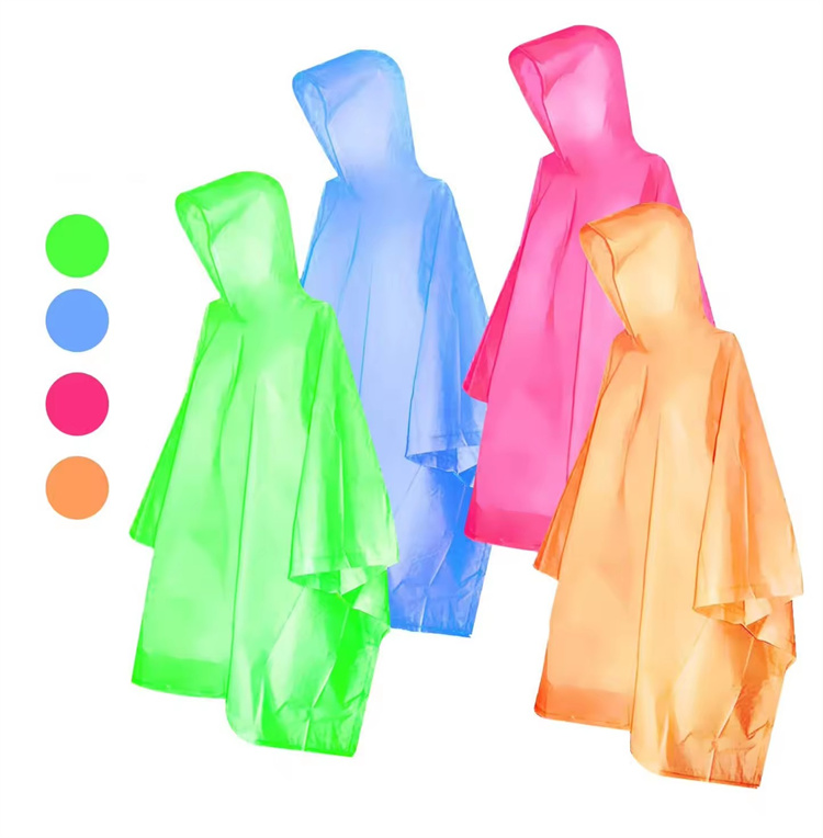 Plastic Waterproof Emergency Rain Coat Poncho