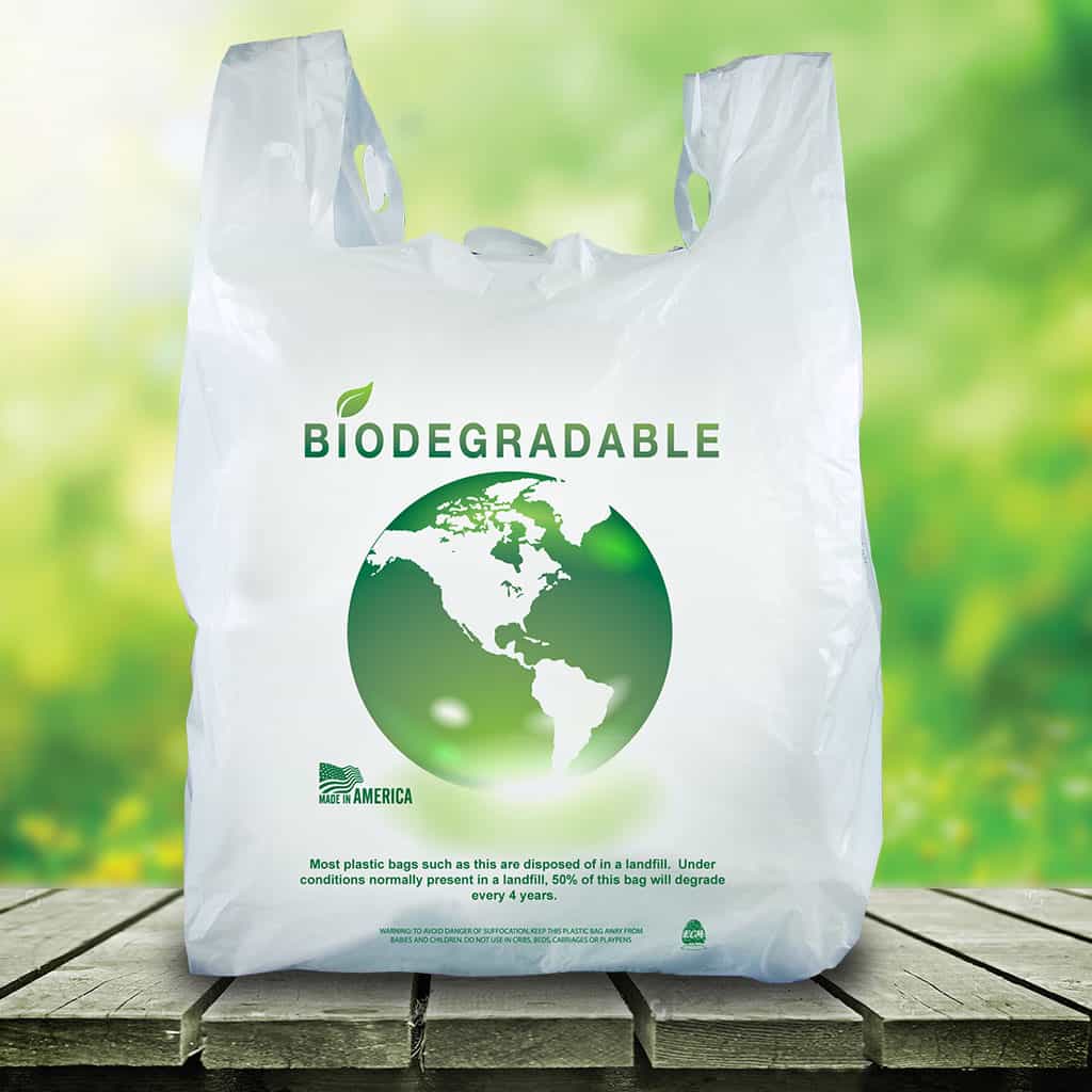 What is a degradable plastic bag?