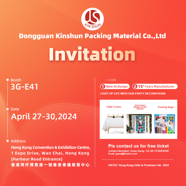 Our company Dongguan Kinshun Packing Material Co.,Ltd has booked  the HKTDC Hong Kong Gift & Premium 2024.