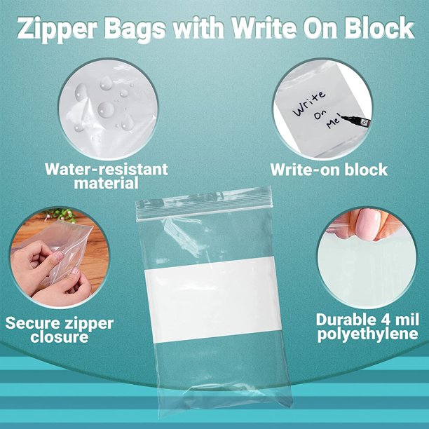 plastic transparent zipper bags