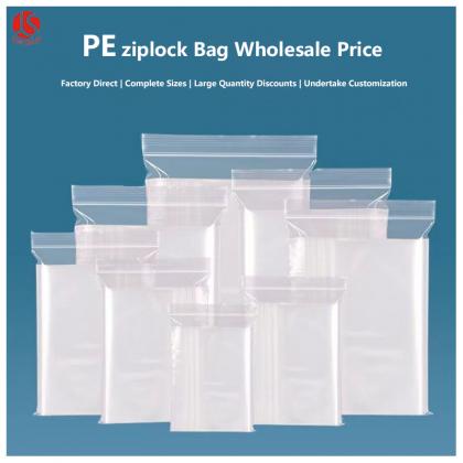 transparent Zip Lock Bags Clear 2MIL Poly Bag Reclosable Plastic Small Bags